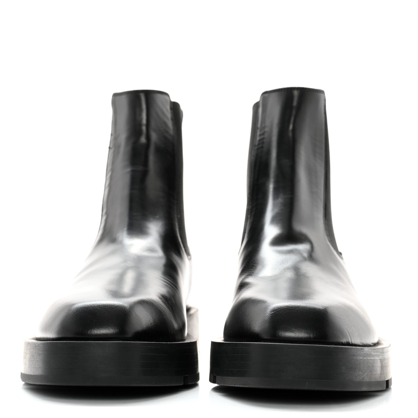 Calfskin Square Chelsea Boots 37 Black