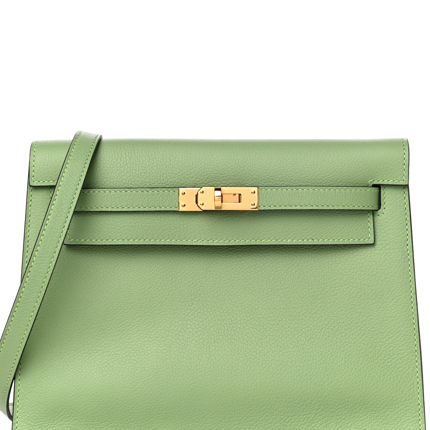Hermes Evercolor Kelly Danse II Belt Bag Vert Criquet 7 of 10