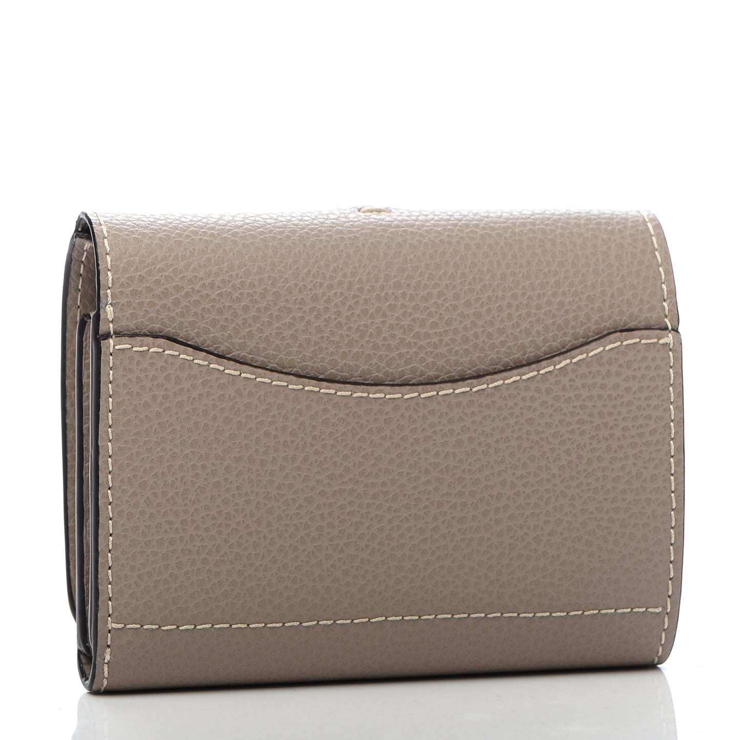 Grained Calfskin Small Darryl Trifold Wallet Motty Grey