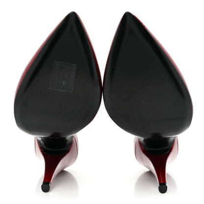 Saint Laurent Patent Venus 110 Slingback Pumps 37 Hot Red 5 of 10