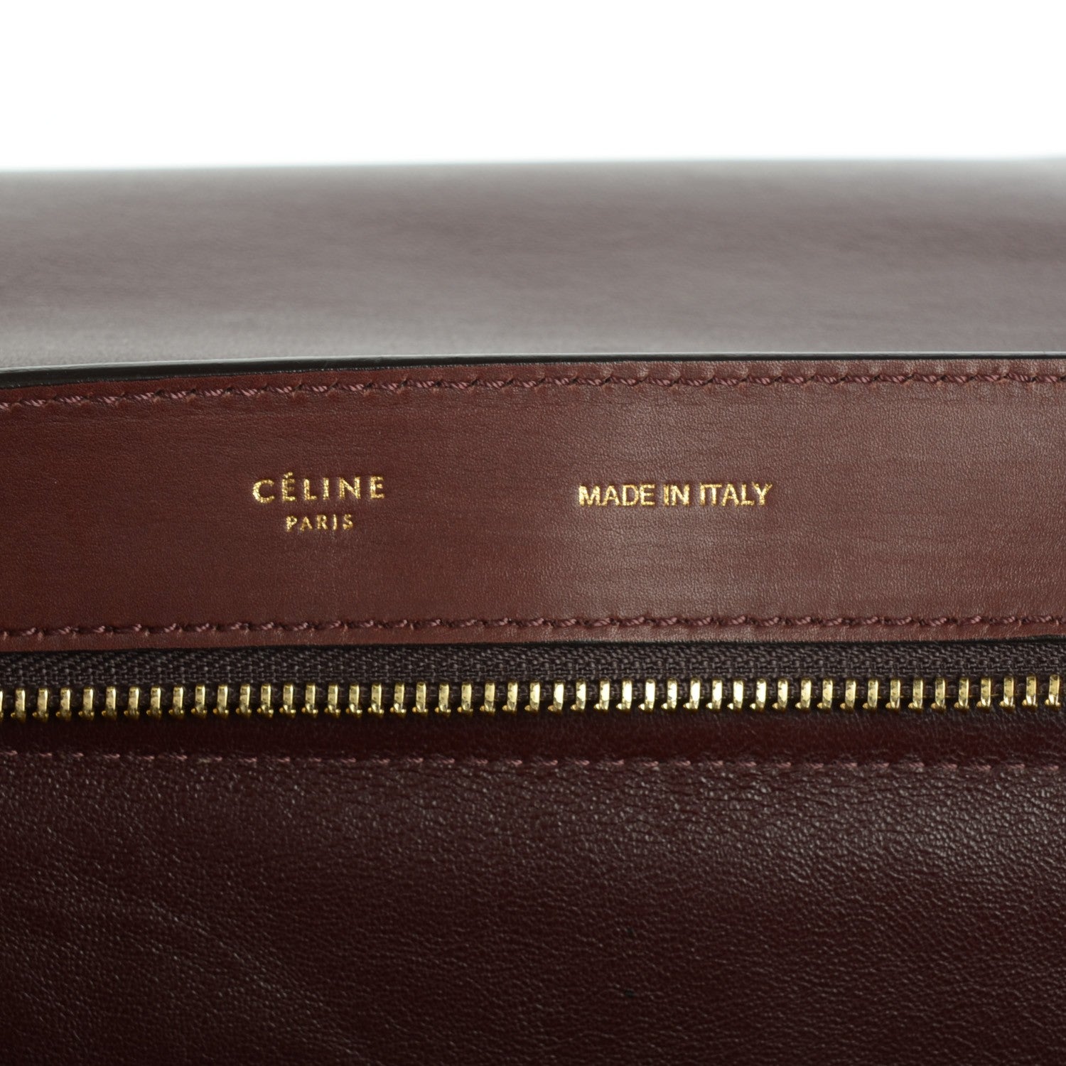 Celine Smooth Calfskin Suede Medium Trapeze Burgundy 8 of 11