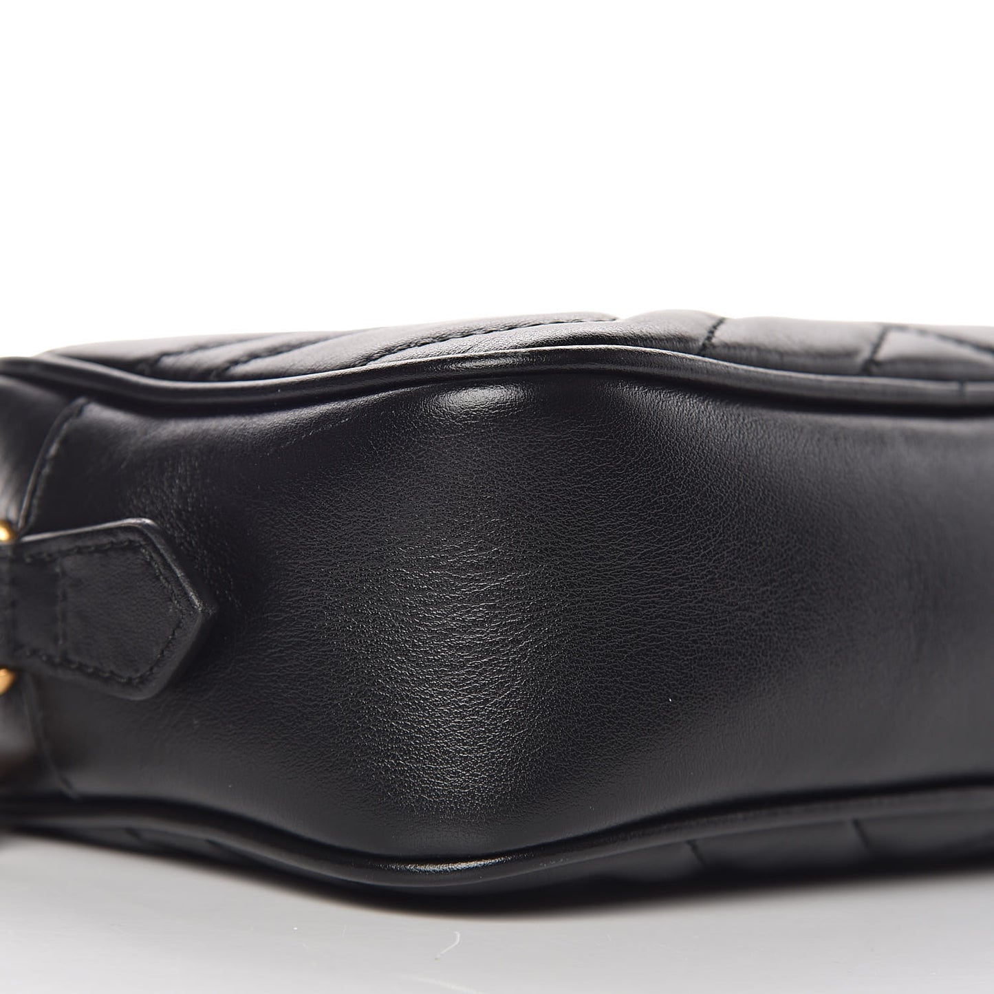 Calfskin Matelasse Mini GG Marmont Chain Shoulder Bag Black