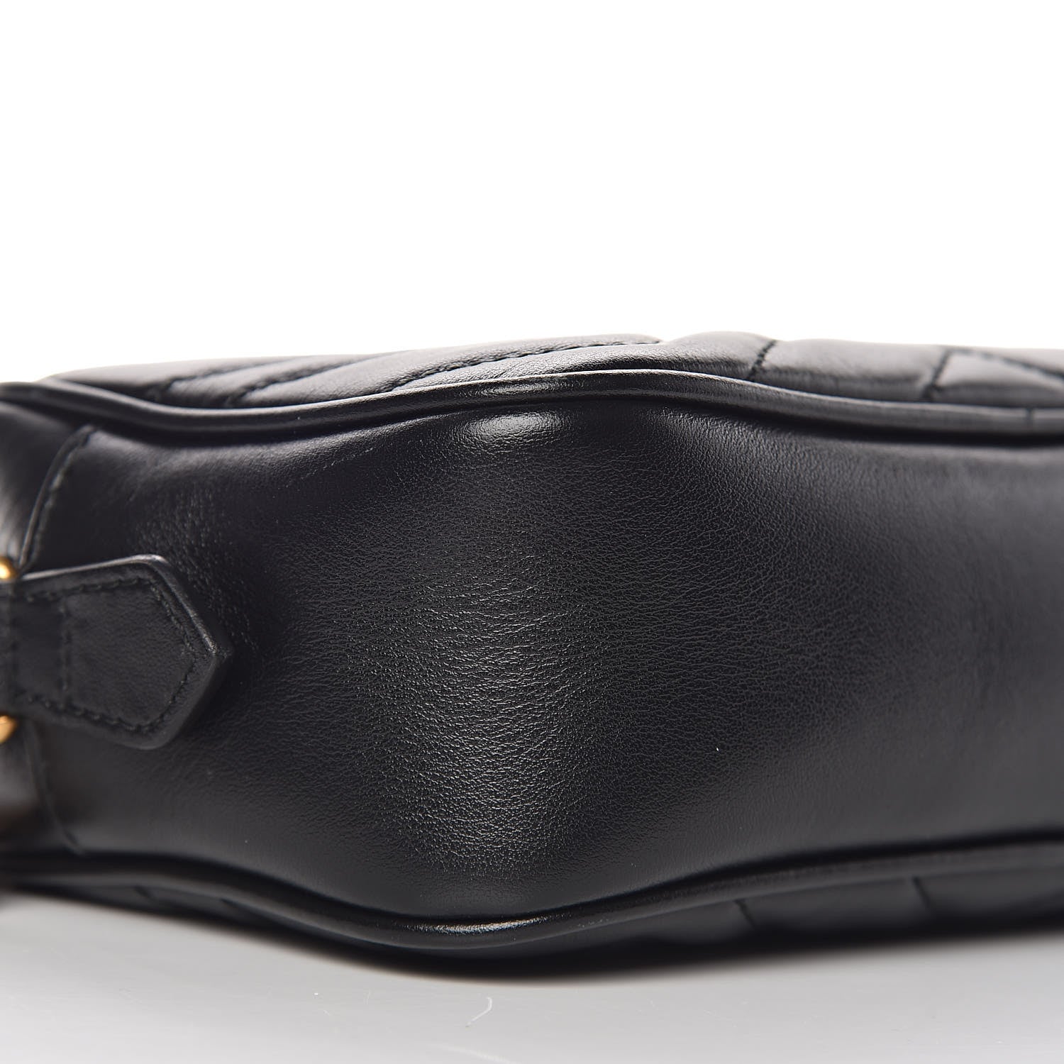 Gucci Calfskin Matelasse Mini GG Marmont Chain Shoulder Bag Black 8 of 10