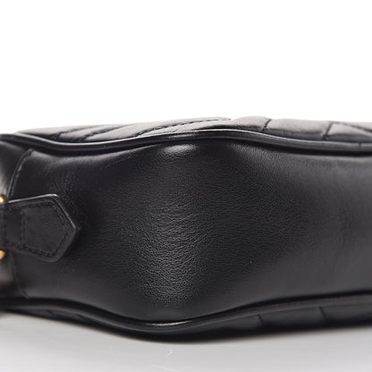 Gucci Calfskin Matelasse Mini GG Marmont Chain Shoulder Bag Black 8 of 10