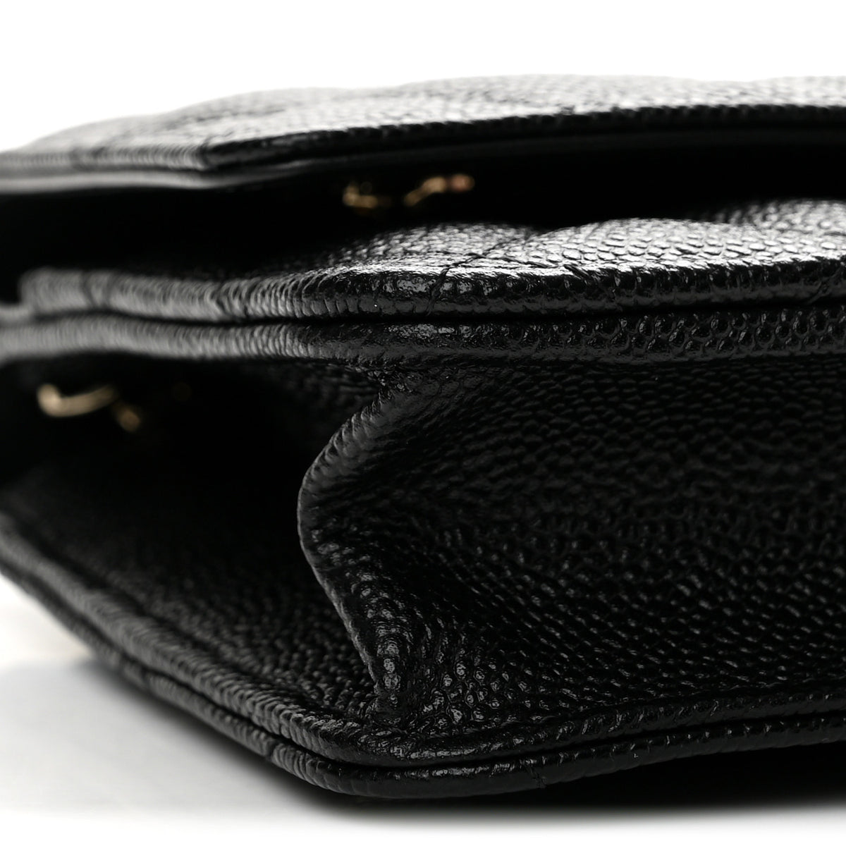 Chanel Caviar Quilted Bow Wallet On Chain WOC Black 10 of 13