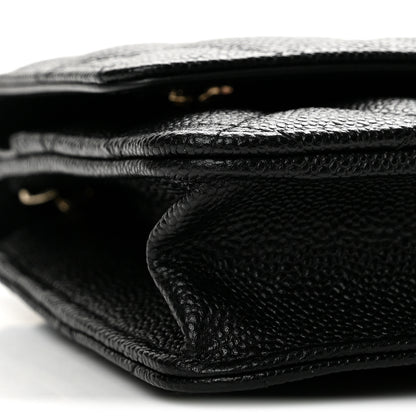 Chanel Caviar Quilted Bow Wallet On Chain WOC Black 10 of 13