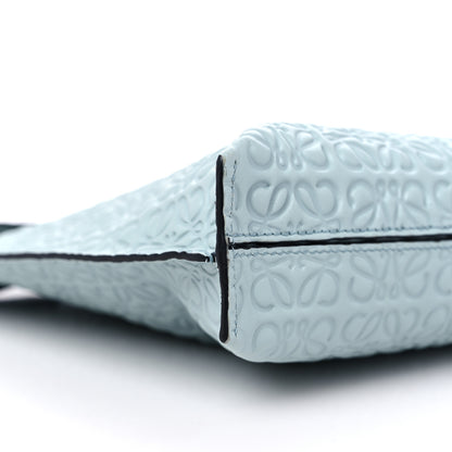 Loewe Calfskin Embossed Repeat T Pouch Light Blue 7 of 8