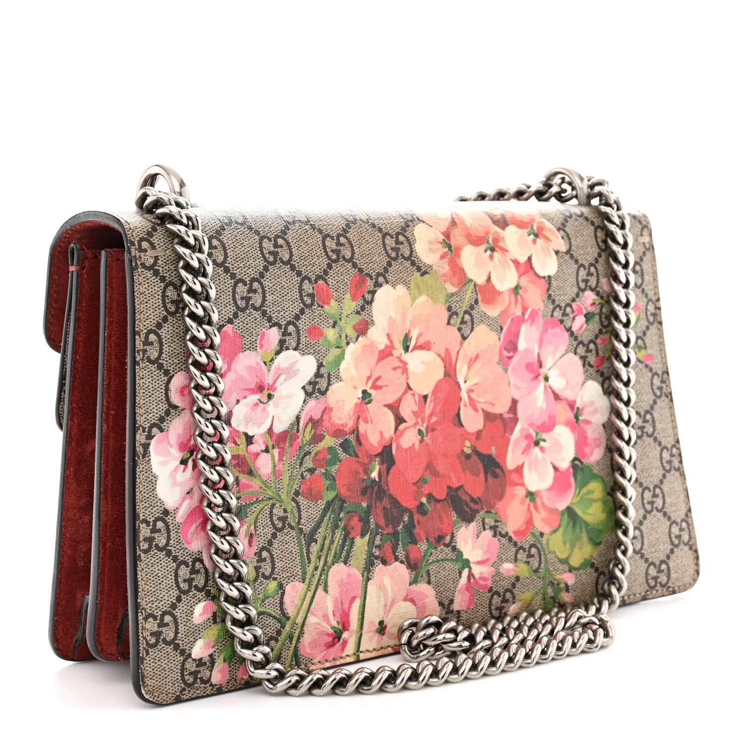 Gucci GG Supreme Monogram Blooms Small Dionysus Shoulder Bag Beige Multicolor Dry Rose 3 of 12