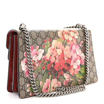 Gucci GG Supreme Monogram Blooms Small Dionysus Shoulder Bag Beige Multicolor Dry Rose 3 of 12