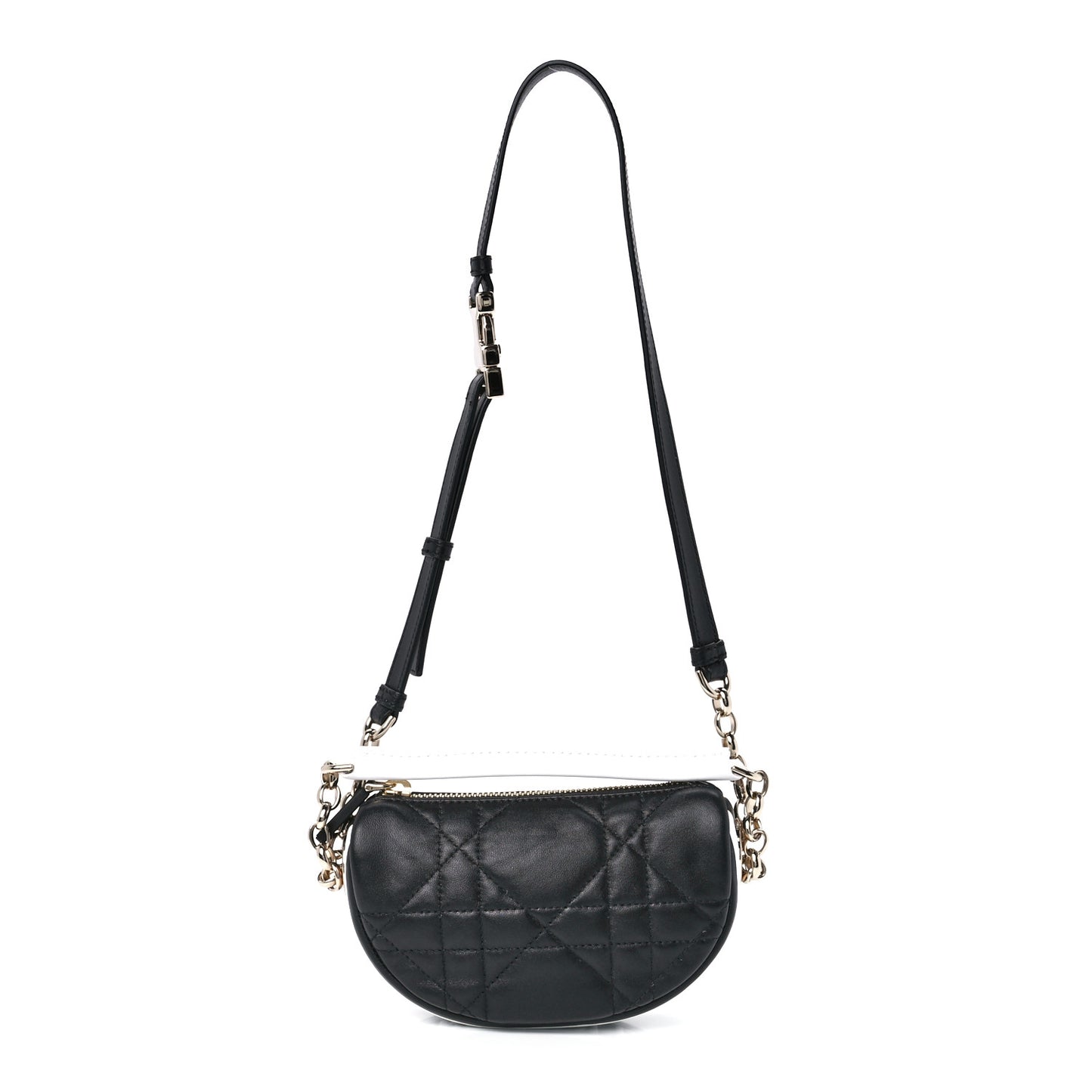 Lambskin Cannage Mini Dior Vibe Hobo Bag Black