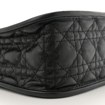 Christian Dior Coated Canvas Cannage Crossbody Bag Black 9 of 10