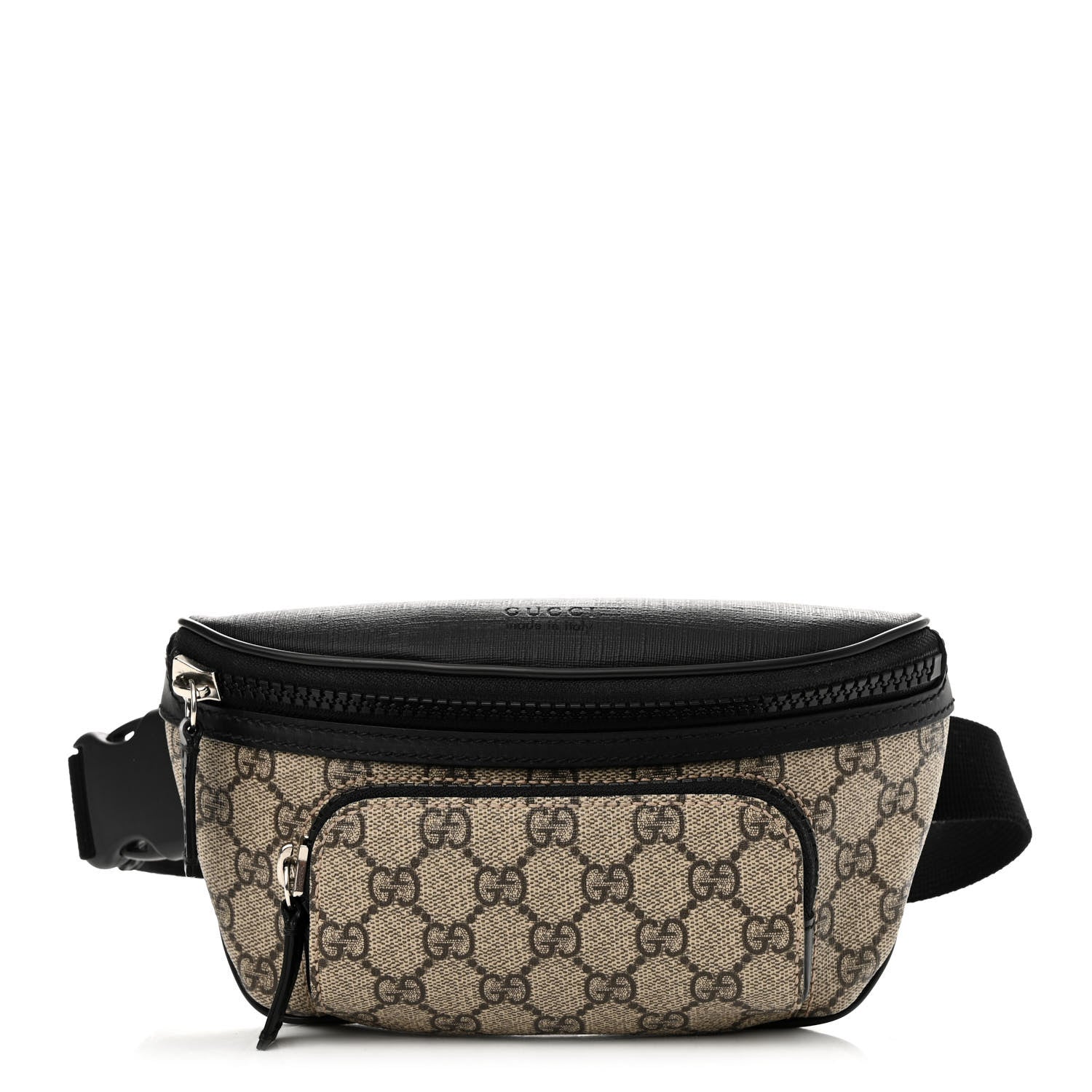 Gucci GG Supreme Monogram Belt Bag Black 1 of 12