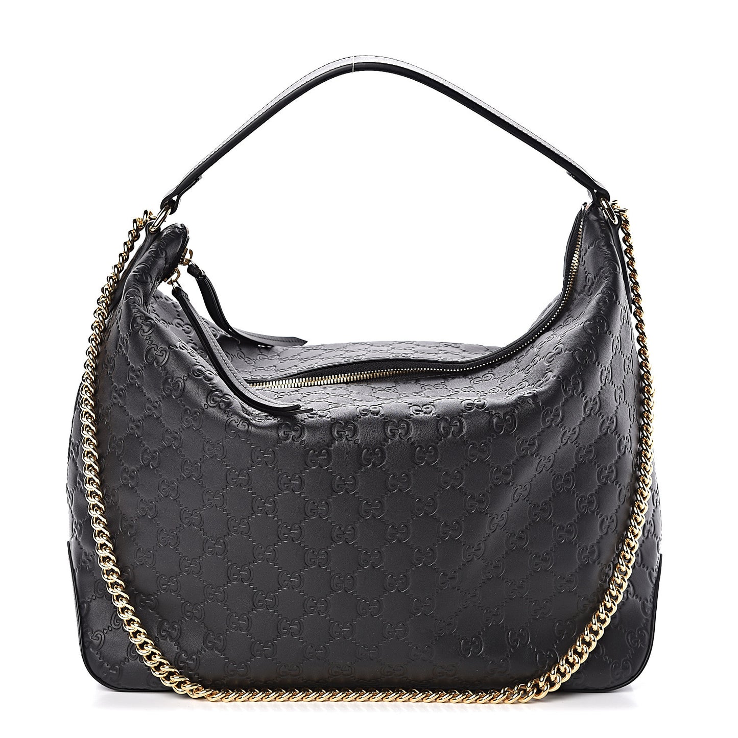 Guccissima Signature Large Linea A Hobo Black