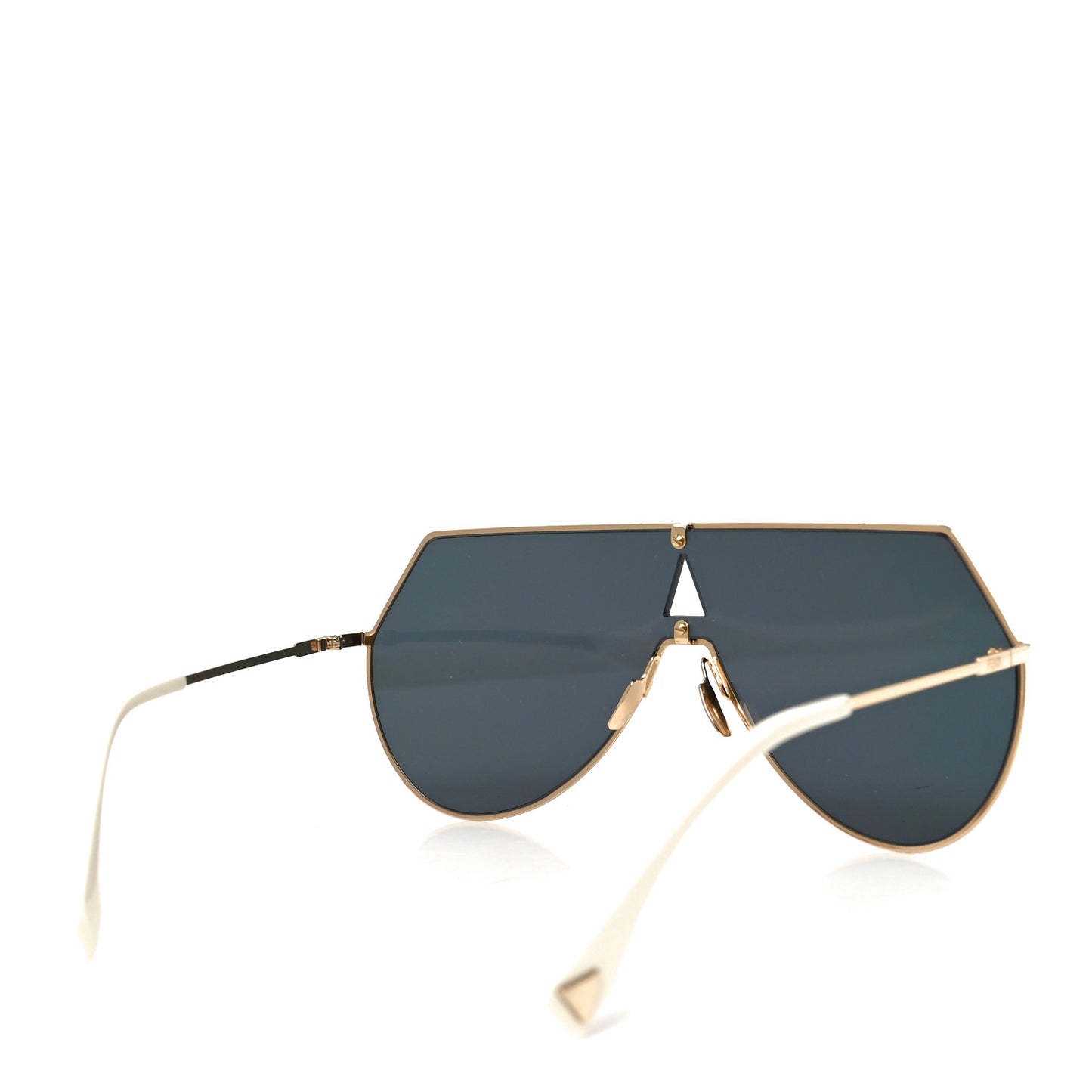 Metal Mirrored Eyeline Sunglasses FF 0193/S Black Rose Gold
