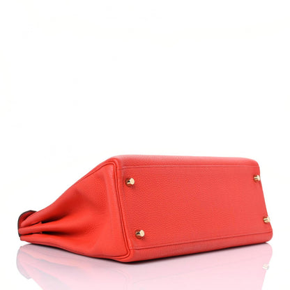 Hermes Togo Kelly Retourne 32 Capucine 4 of 10
