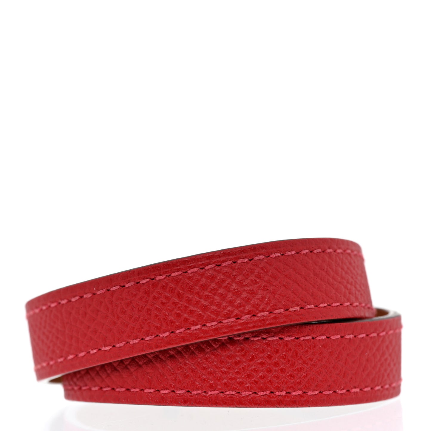 Epsom Kelly Double Tour Bracelet XS Rouge Casaque