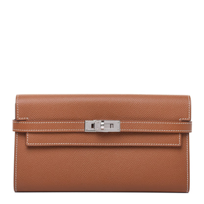 Hermes Epsom Kelly Longue Wallet Gold 1 of 14