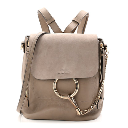 Chloe Suede Calfskin Small Faye Backpack Motty Grey 1 of 13