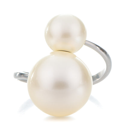 Chanel Double Pearl Cuff Silver 1 of 8