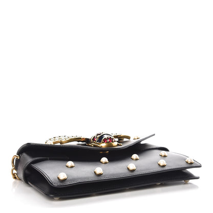 Gucci Nappa Pearl Studded Mini Queen Margaret Broadway Shoulder Bag Black 5 of 9