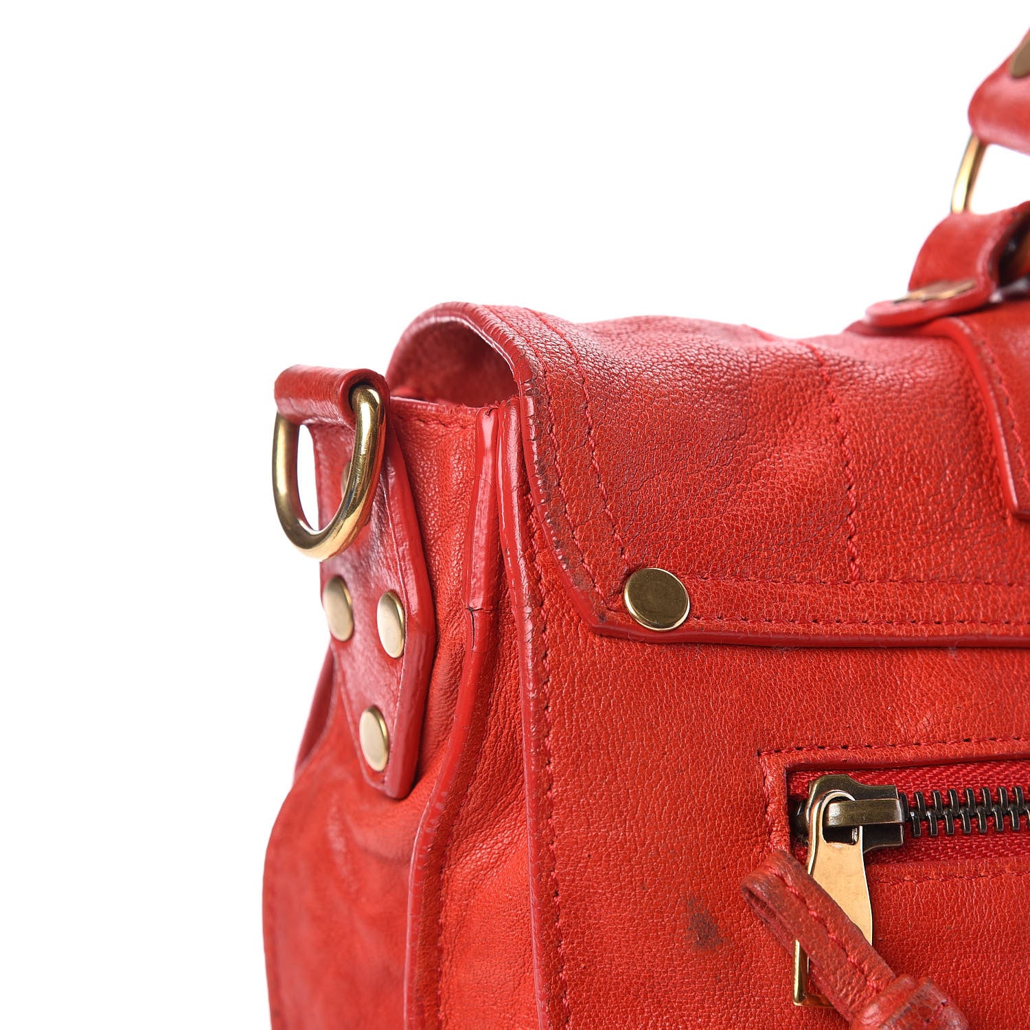 Proenza Schouler Lambskin PS1 Large Satchel Lipstick Red 14 of 16