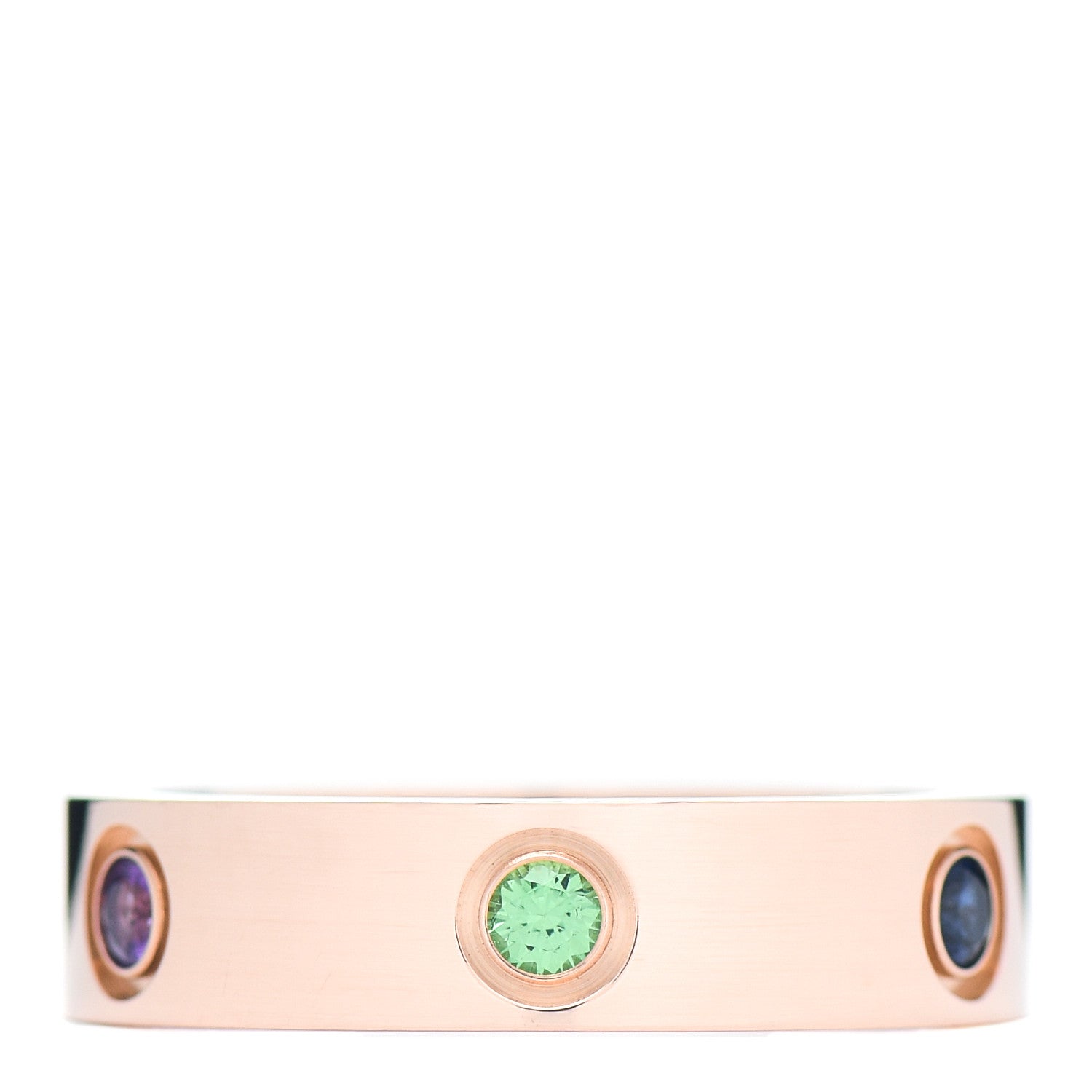 Cartier 18K Pink Gold Sapphire Garnet Amethyst 5.5mm LOVE Ring 60 9 3 of 4