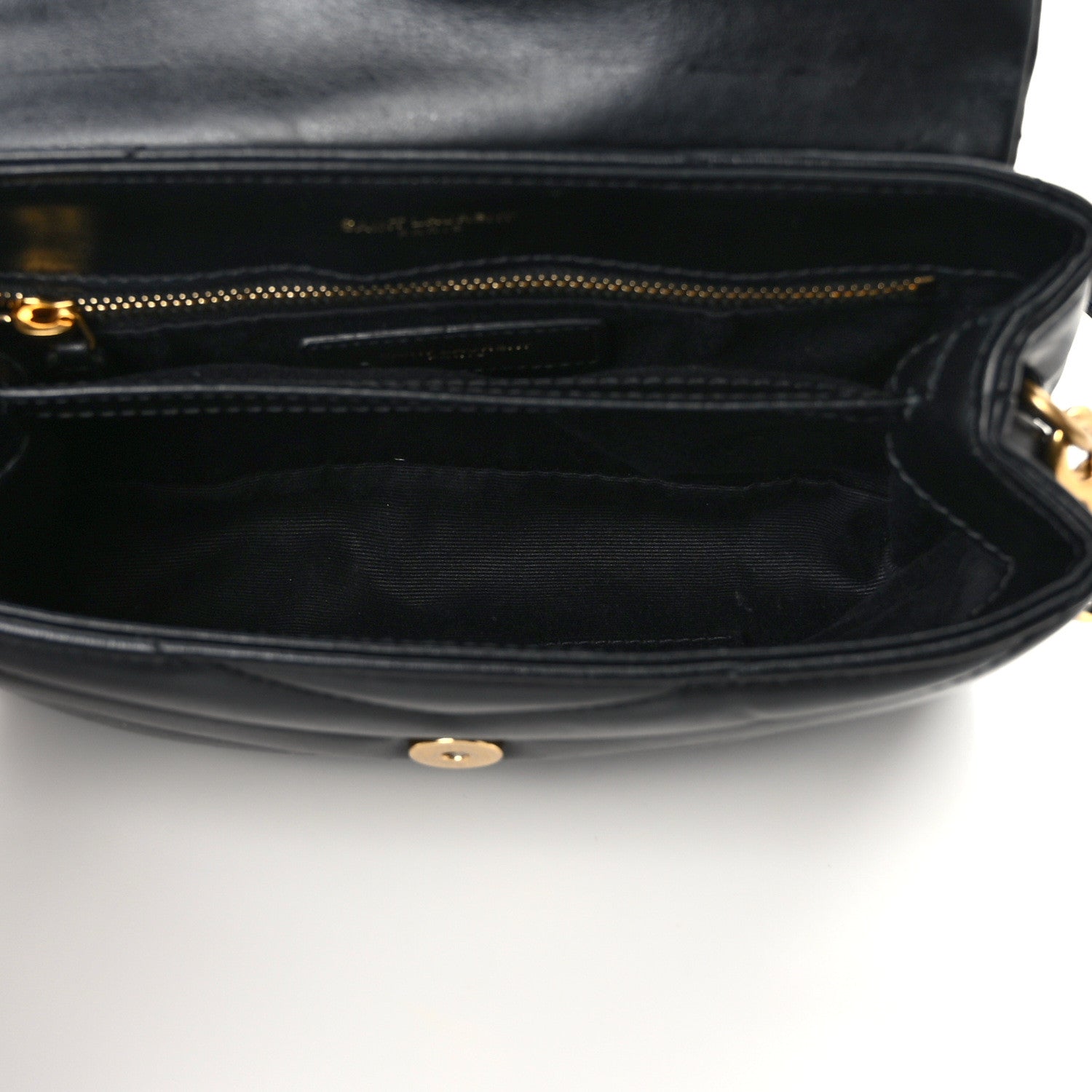 Saint Laurent Calfskin Y Quilted Monogram Toy Loulou Crossbody Bag Black 5 of 14