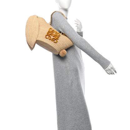 Loewe Raffia Small Bunny Basket Tote Bag Natural 2 of 11