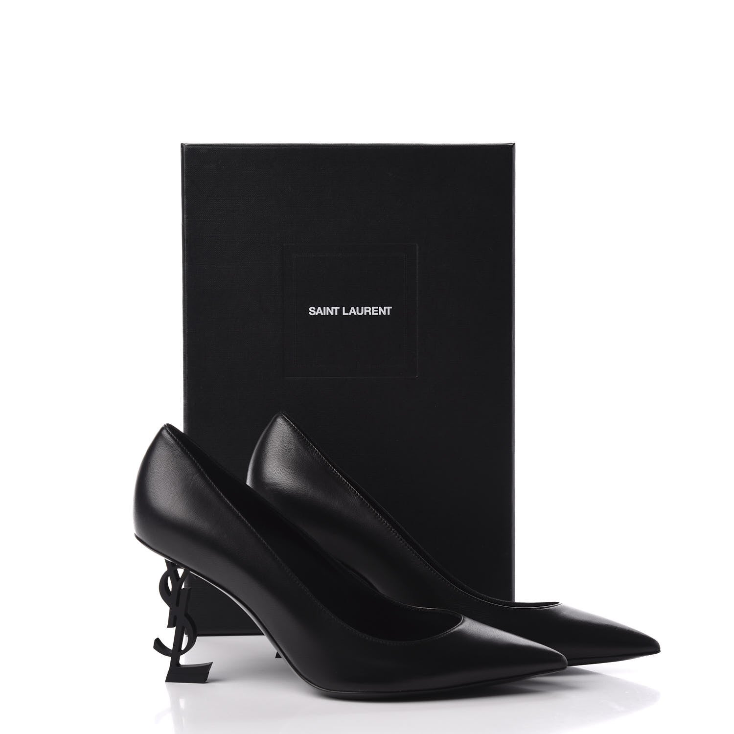 Saint Laurent Calfskin Opyum 85 Pumps 38.5 Black 8 of 10