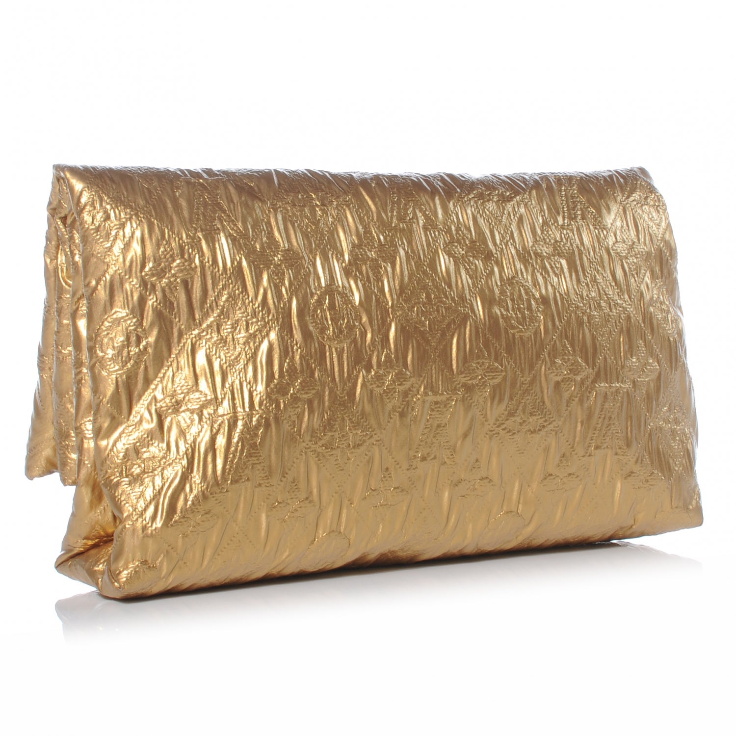 Louis Vuitton Jacquard Quilted Monogram Limelight Clutch PM Gold 4 of 8