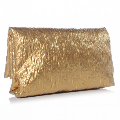 Louis Vuitton Jacquard Quilted Monogram Limelight Clutch PM Gold 4 of 8