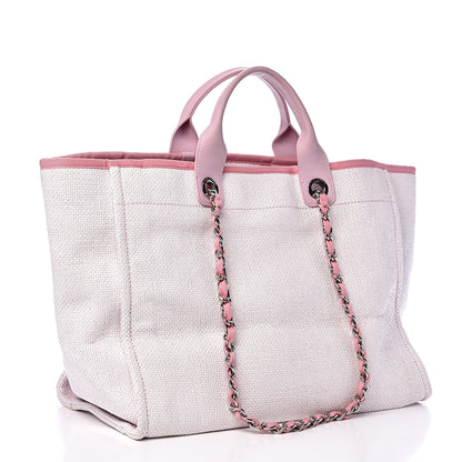 Chanel Canvas Medium Deauville Tote Pink 2 of 11