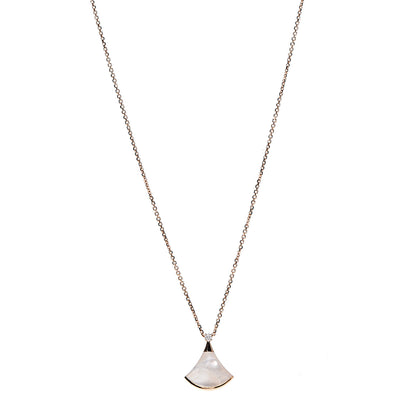Bulgari 18K Rose Gold Diamond Mother of Pearl Small Divas' Dream Pendant Necklace 1 of 8