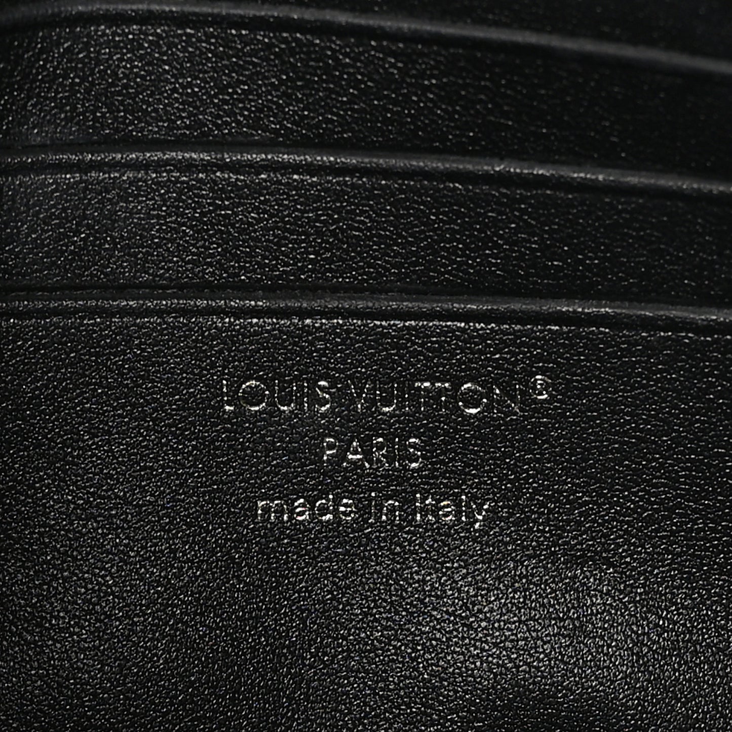 Calfskin LV Bloom Wallet On Chain Black