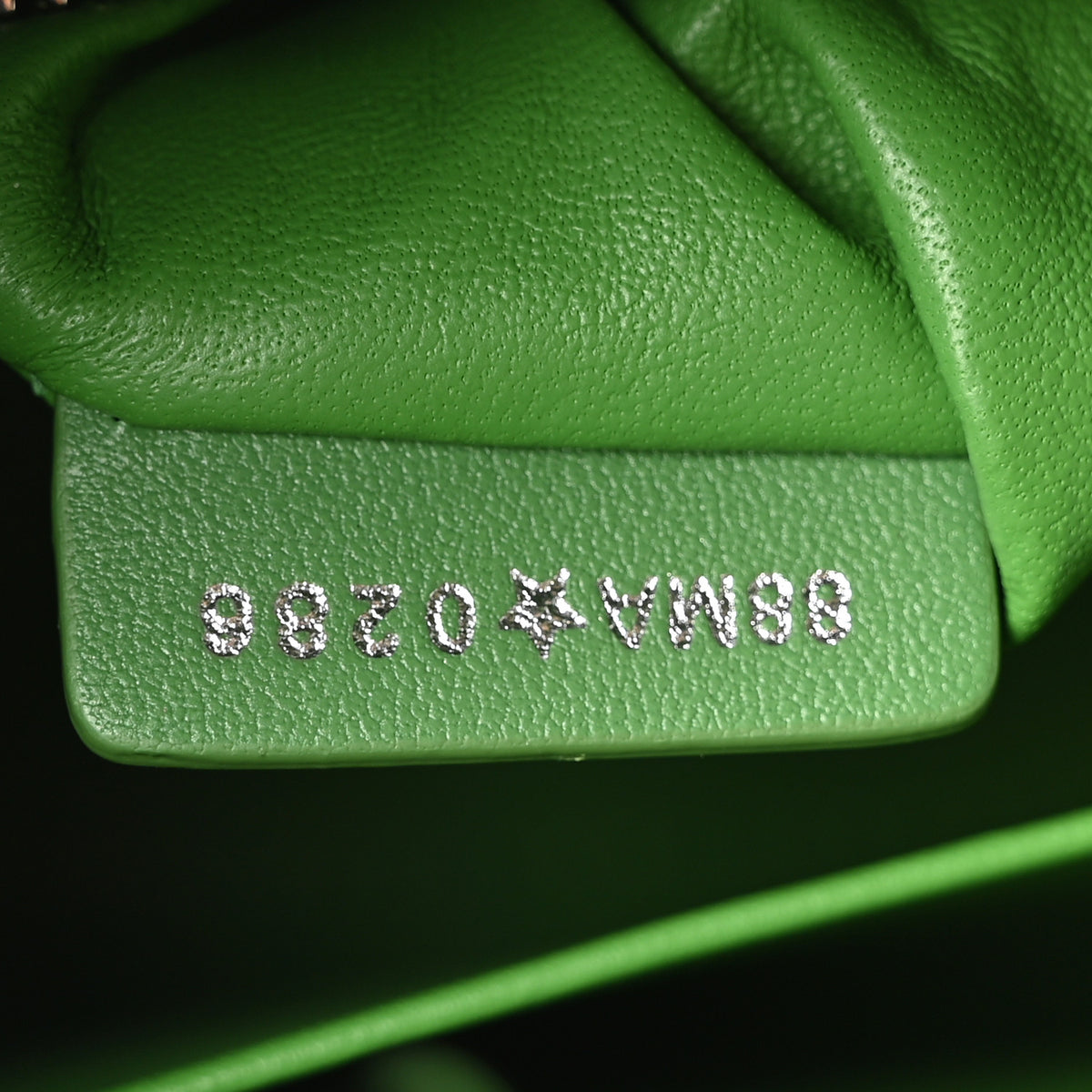 Lambskin Clover Allover Embroidered Small Lady Dior Shamrock Green