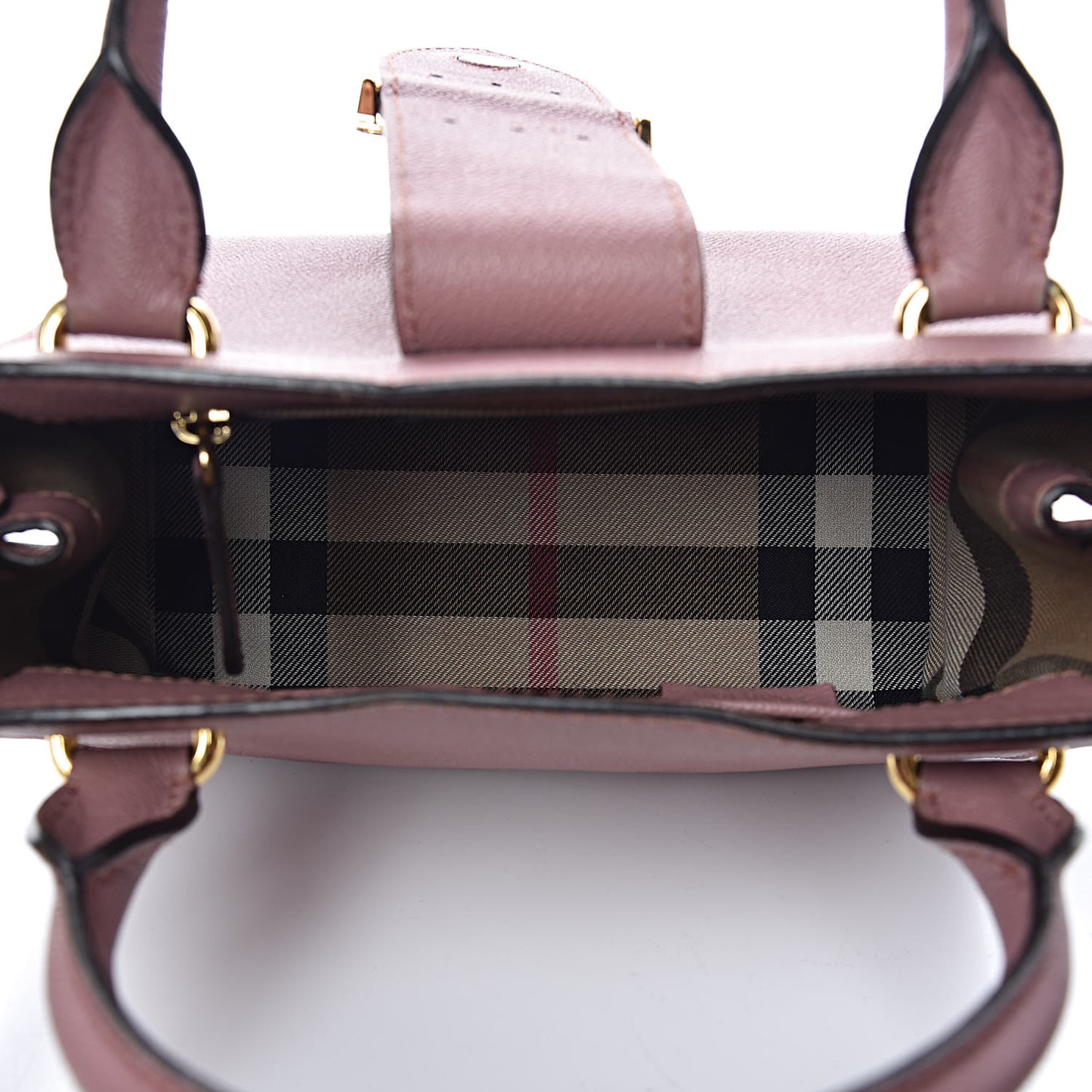 Soft Grain Calfskin Small Buckle Tote Dusty Pink
