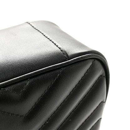 Gucci Calfskin Matelasse Monochrome Small GG Marmont Shoulder Bag Black 11 of 12