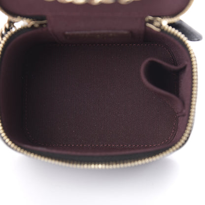 Chanel Lambskin Quilted Mini Vanity Case With Chain Black 5 of 11