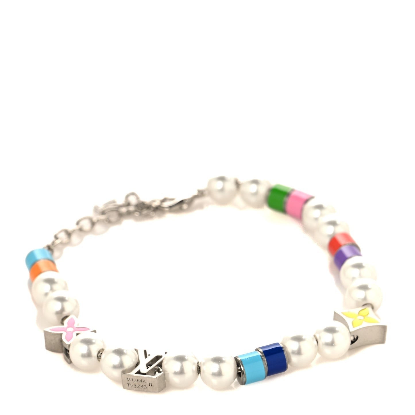 Monogram Flower Pearl Party Bracelet