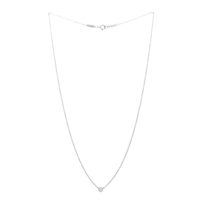 Tiffany Platinum Diamond .08ct Elsa Peretti Diamonds by the Yard Pendant Necklace 2 of 6