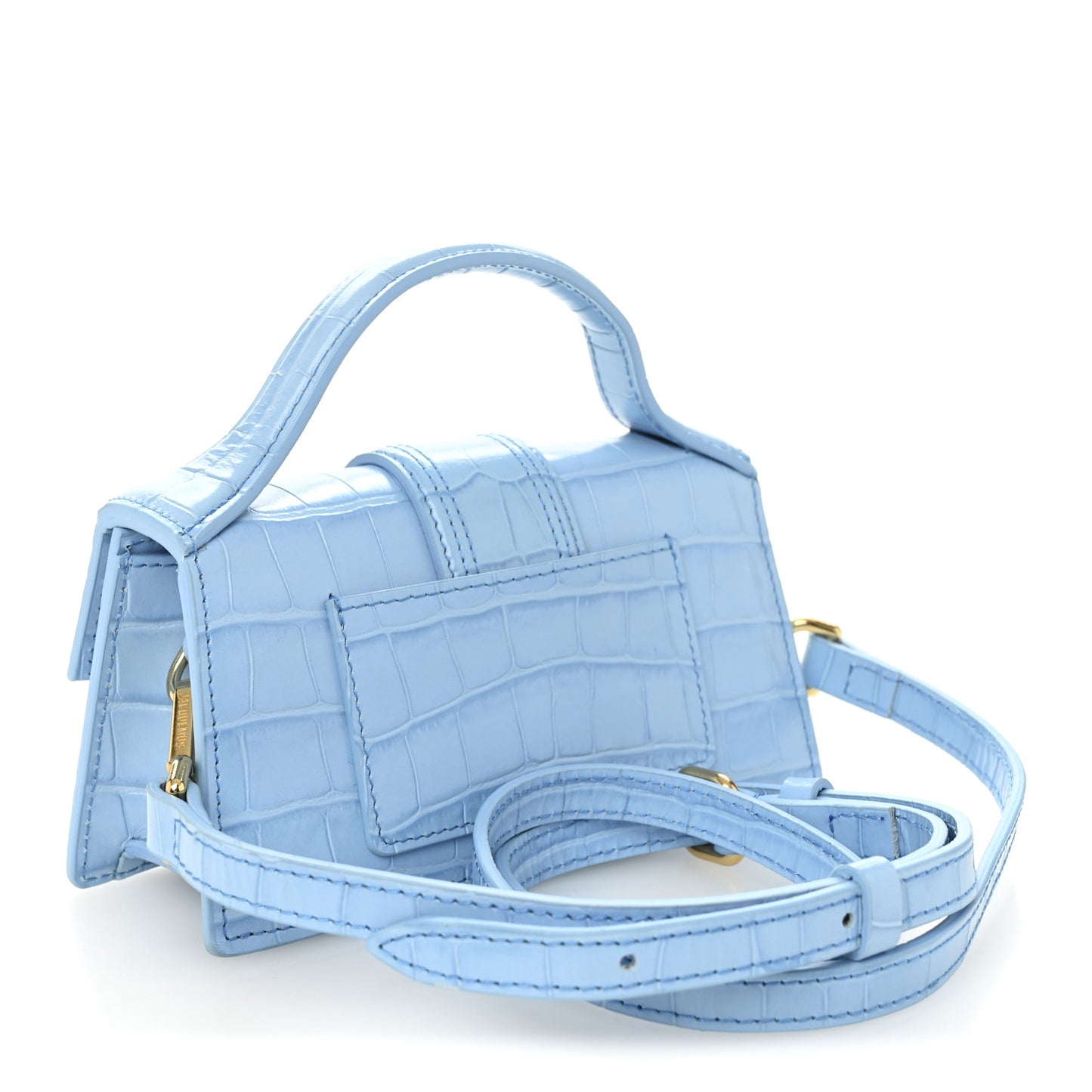 Calfskin Crocodile Embossed Le Bambino Blue