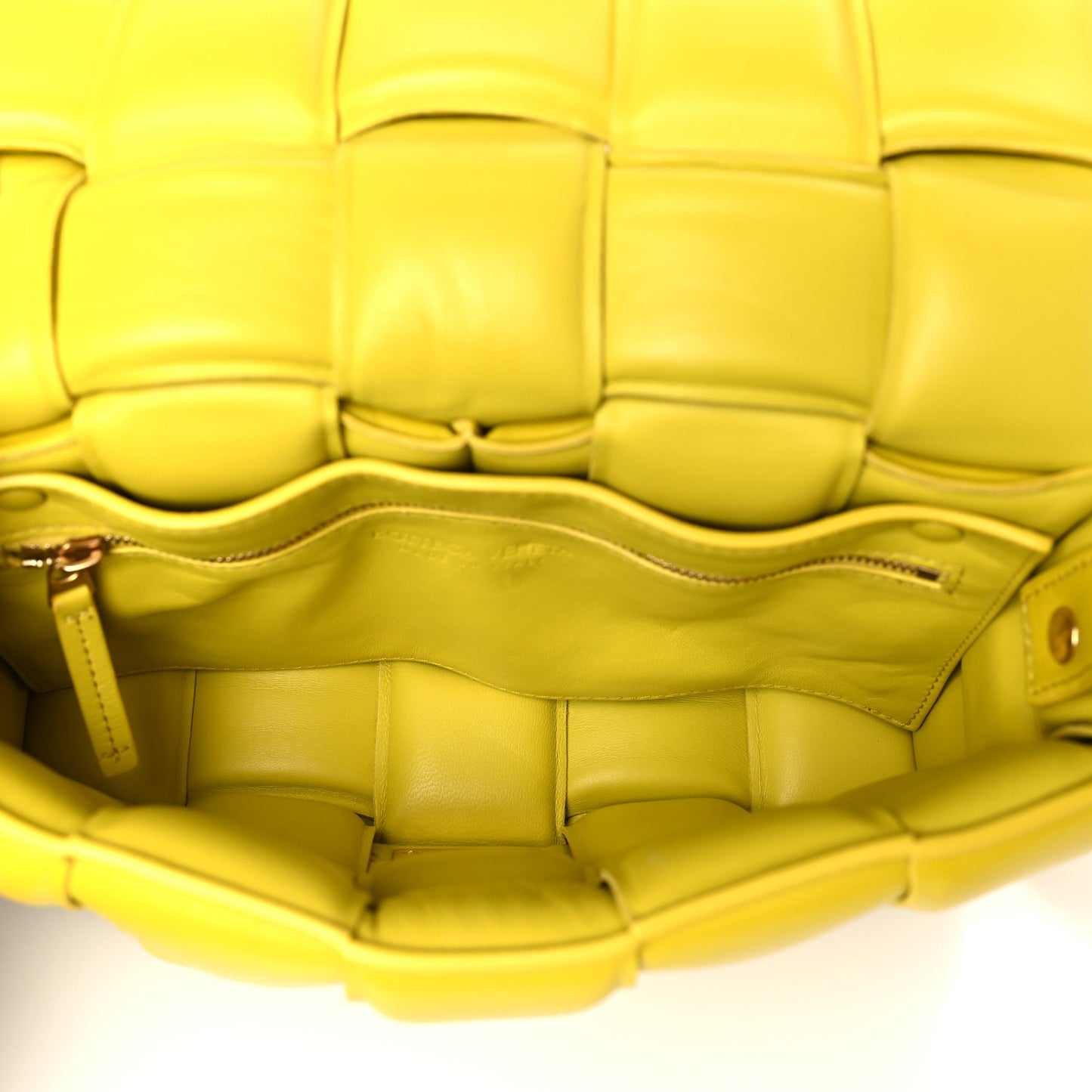 Nappa Maxi Intreccio Padded Cassette Crossbody Bag Buttercup