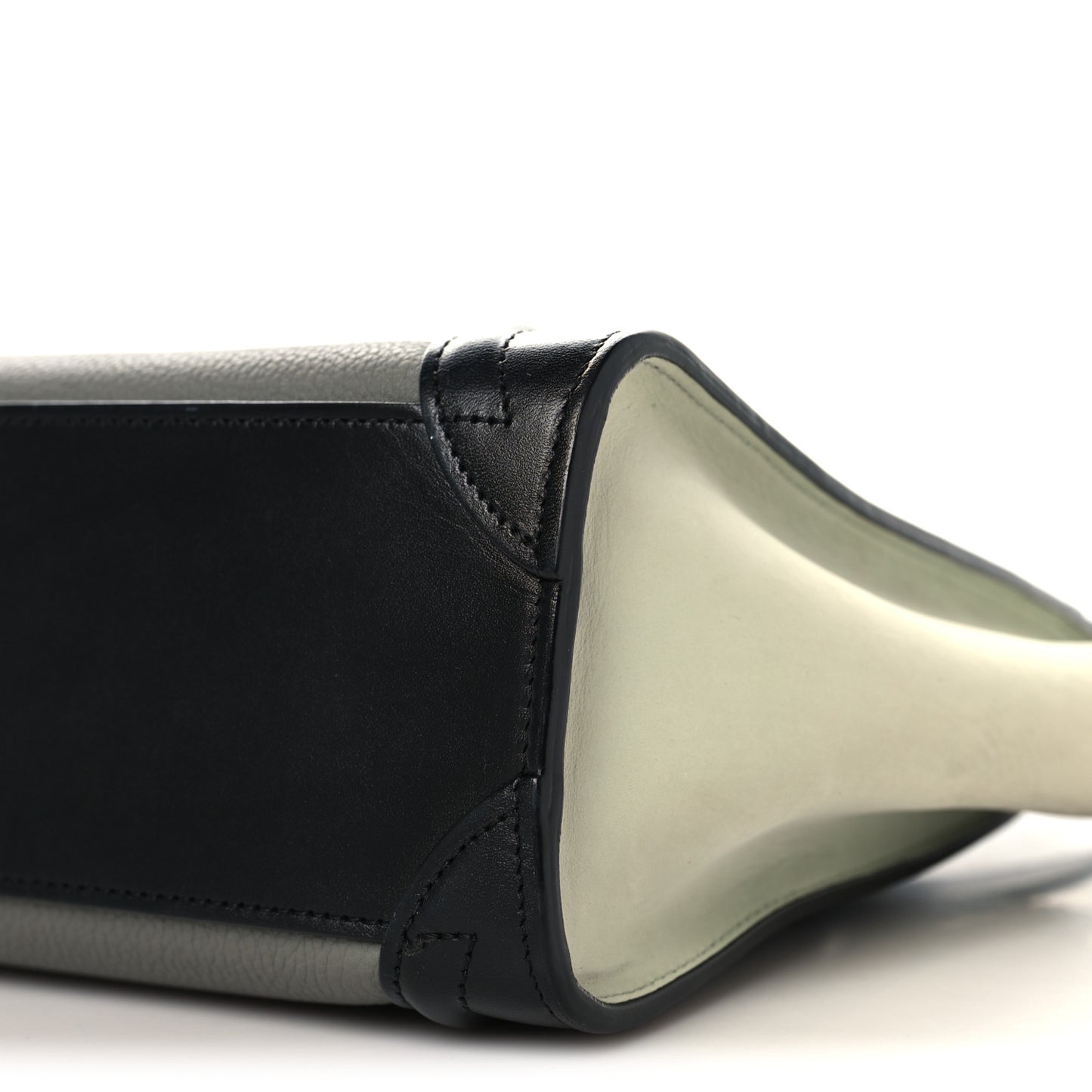 Baby Grained Calfskin Nano Tri-Color Luggage Zinc Almond