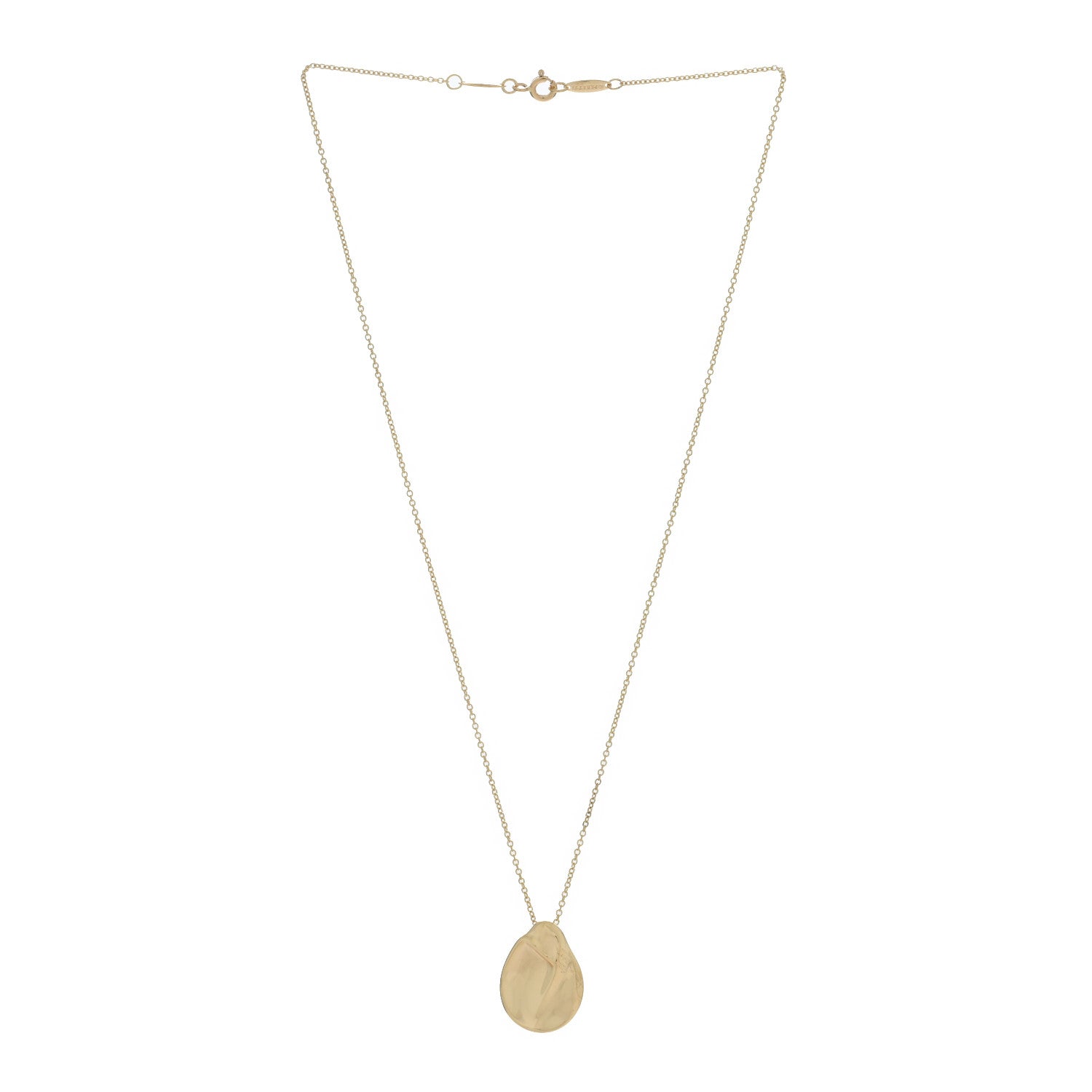 Tiffany 18K Yellow Gold Elsa Peretti Madonna Pendant Necklace