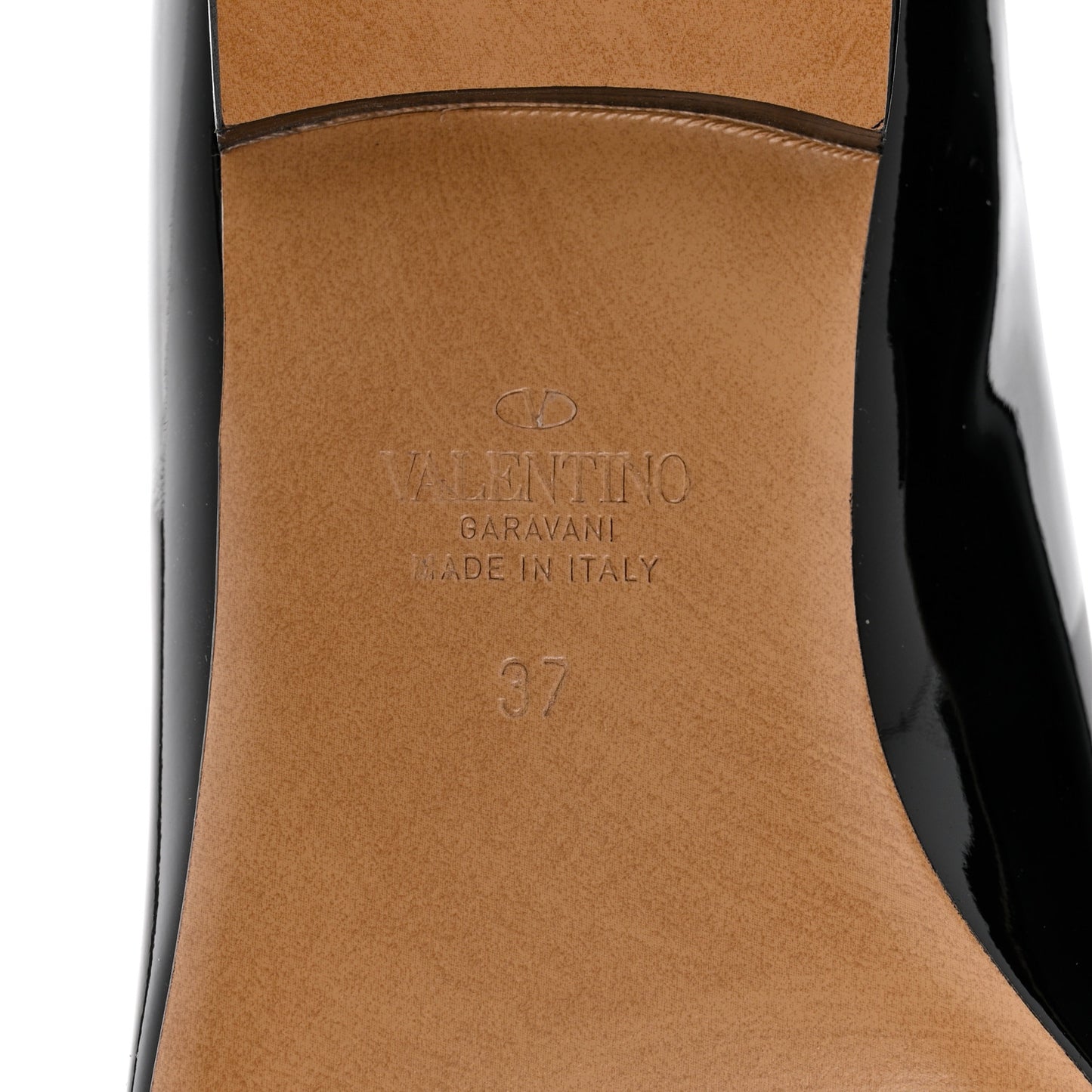 Patent Vlogo Loafer Flats 37 Black