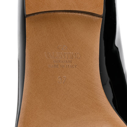 Valentino Garavani Patent Vlogo Loafer Flats 37 Black 8 of 9