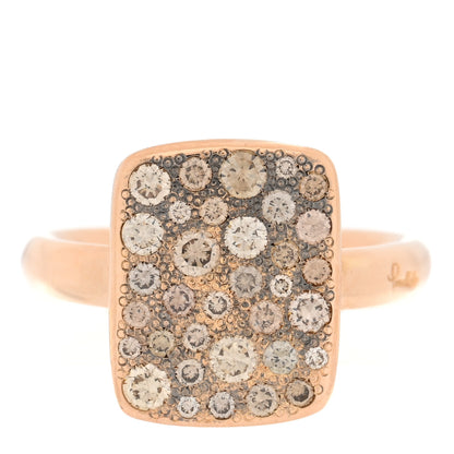 Pomellato 18K Rose Gold Diamond .66ctw Rectangular Sabbia Ring  52 6 1 of 5
