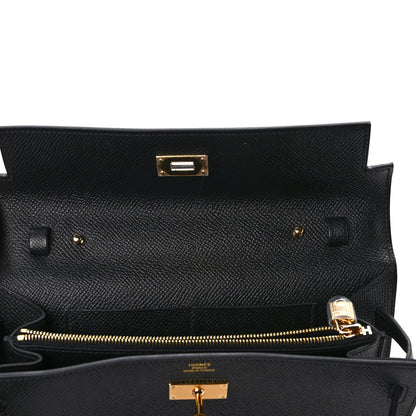 Hermes Epsom Kelly Wallet To Go Black 10 of 11