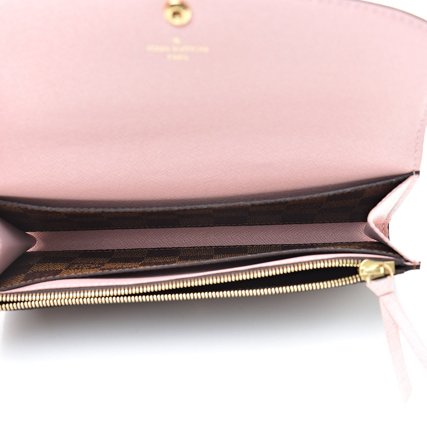 Damier Ebene Emilie Wallet Rose Ballerine