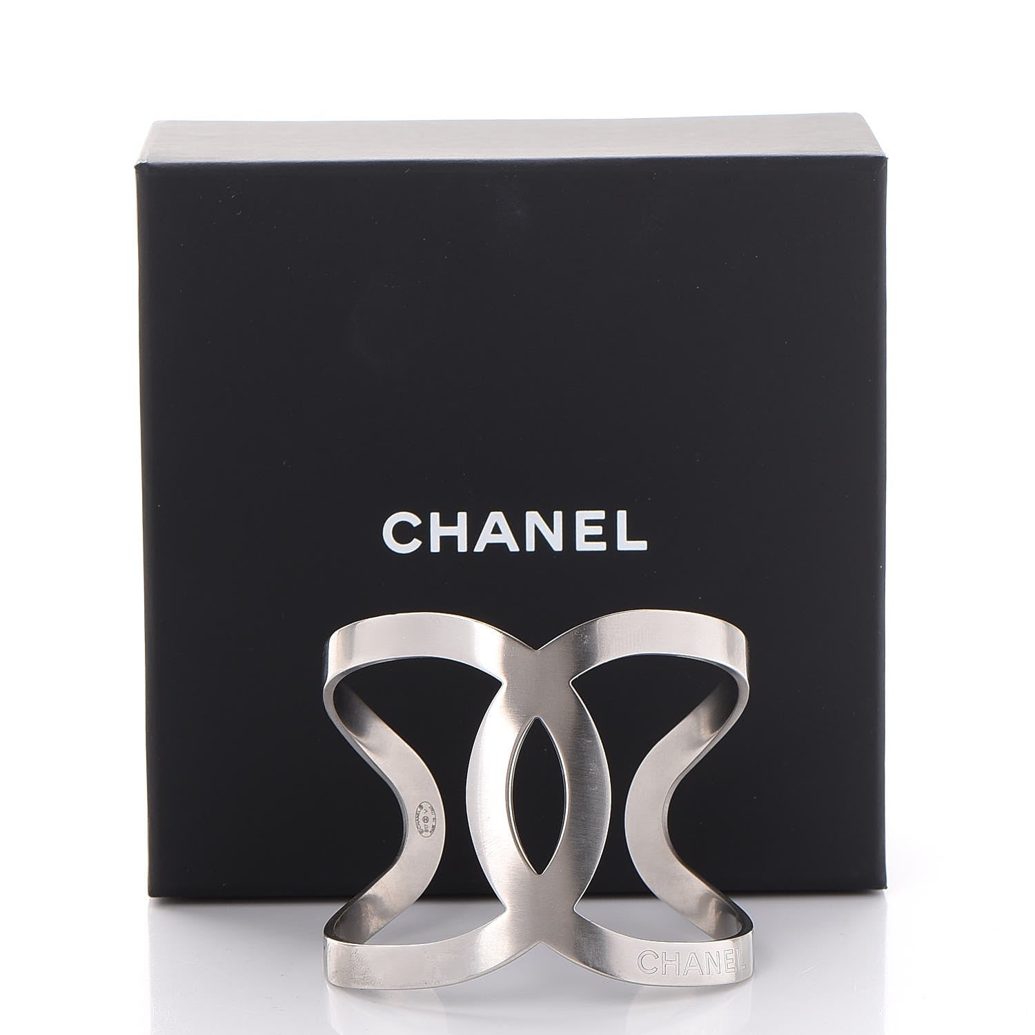 Chanel Metal CC Cuff Silver 6 of 6